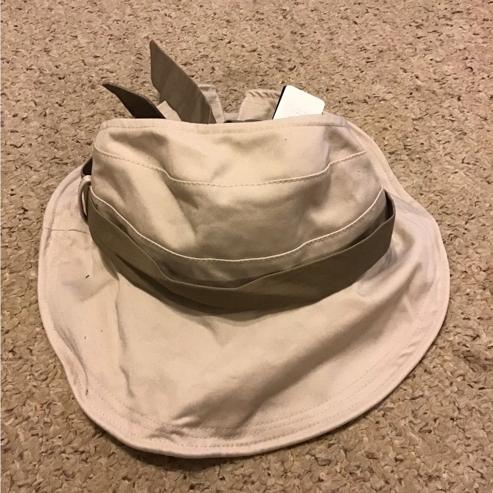 CACUSS WOMENS BUCKET HAT OPEN TOP BOW NWT VISOR ONE SZ COTTON